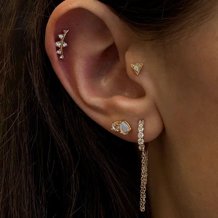 Image for Cléo Opal Triangle Stud - Single