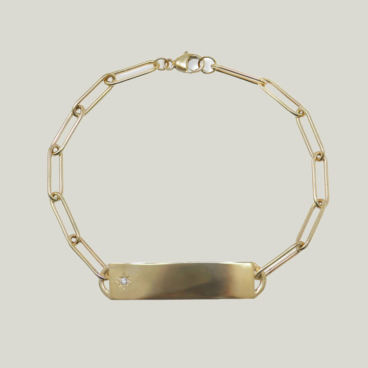 Image for Love Letter ID Bracelet on thick paperclip chain