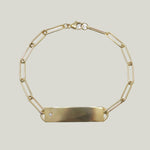 Image for Love Letter ID Bracelet on thick paperclip chain