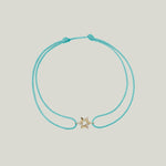 Image for Amie Pavé Star of David Bracelet - Turquoise cord