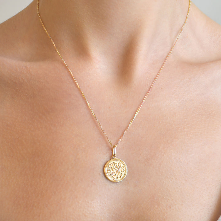 Image for Love Letter Gold Monogram Medallion Necklace