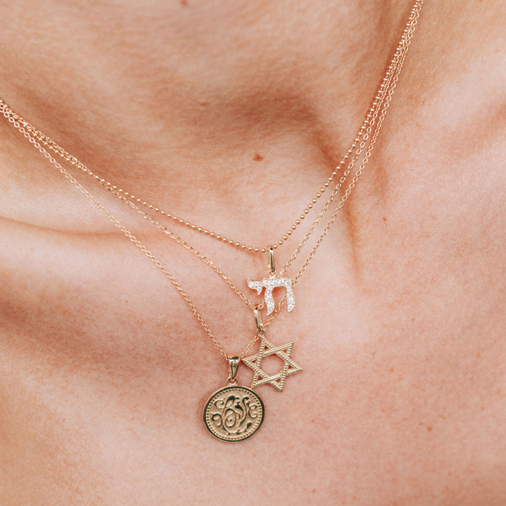 Image for Love Letter Gold Monogram Medallion Necklace