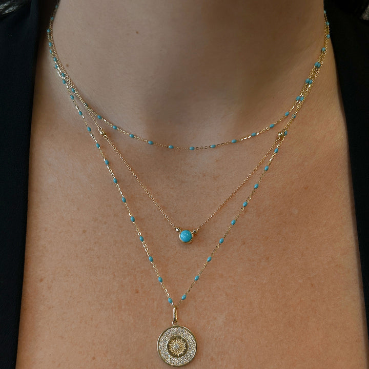 Image for Bohème Beaded Enamel Chain Necklace