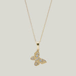 Image for Dew Drop Pavé Butterfly Pendant Necklace