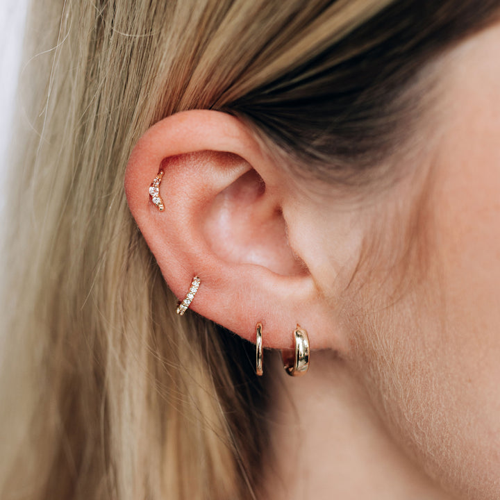 Image for Diamond Croissant Stud - Single