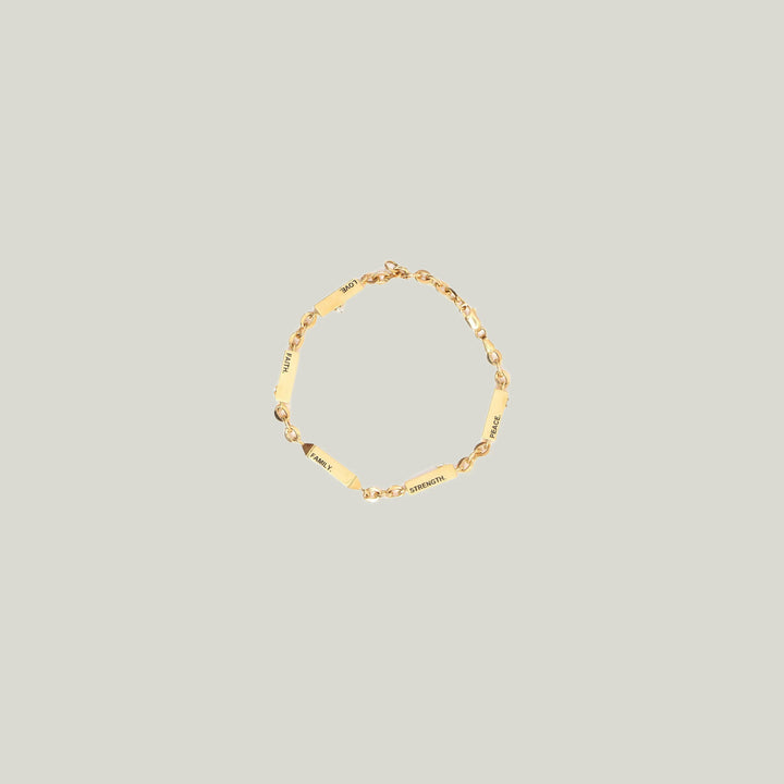Image for Script Yellow Gold And Diamonds Bracelet
