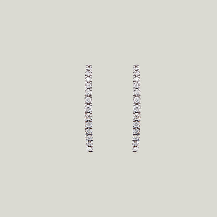 Image for White Gold Drop Diamond Earrings