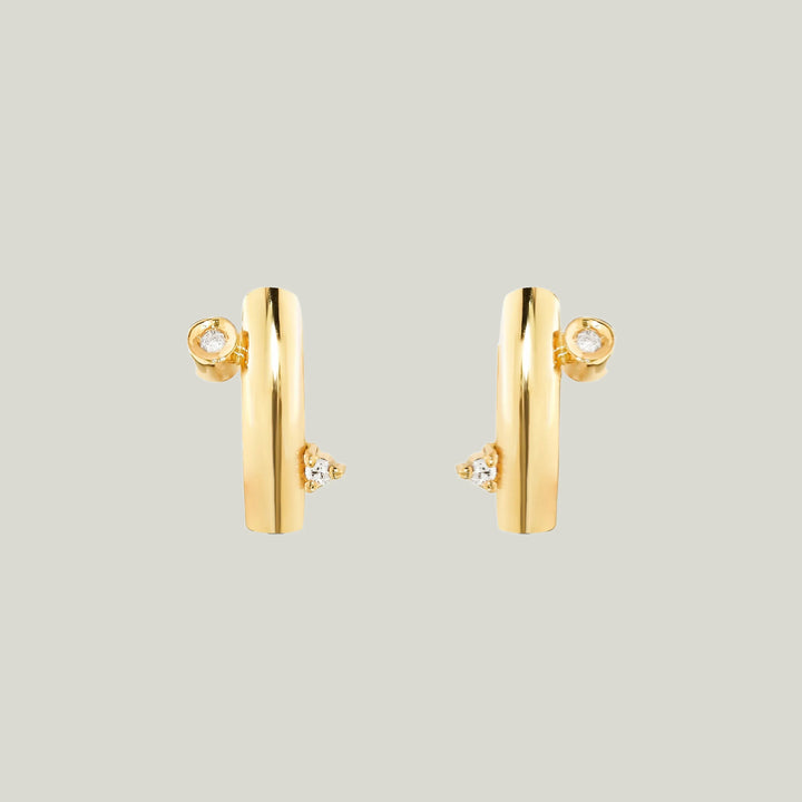 Image for Cure Gold Earrings With Diamonds