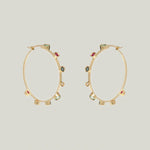 Image for La Mère Hoop Earrings With Gemstones