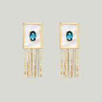Image for Earrings With Mother Of Pearl And Topaz