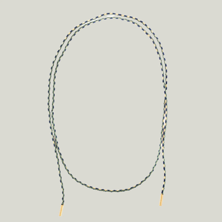 Image for Curve Fabric Necklace With 18K Gold Tips