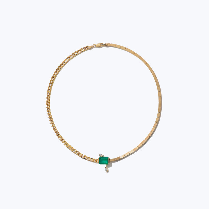 Image for La Mère Necklace 18K Gold With Emerald And Diamonds