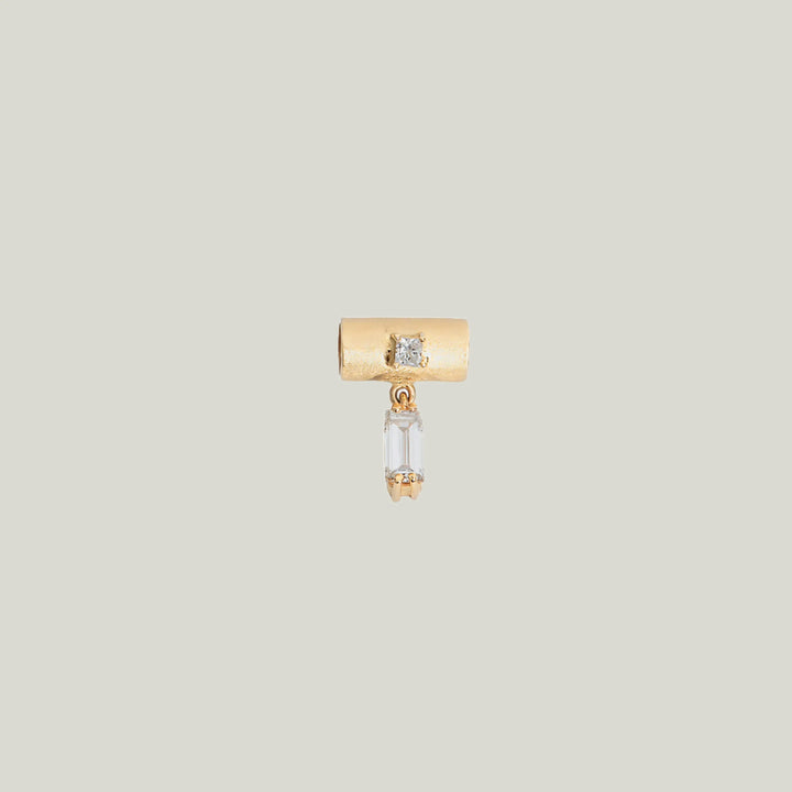 Image for La Mère Diamond And Morganite Baguette Barrel Pendant
