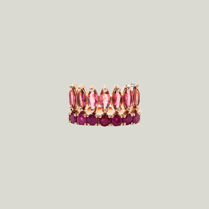 Image for Aquarela Ring 18K Gold With Pink Tourmaline And Ruby