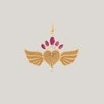 Image for Joy Gold Heart Ruby And Diamonds Pendant