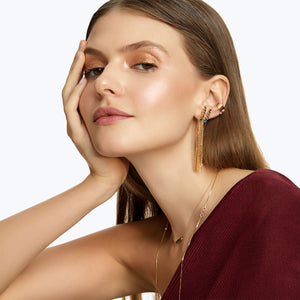Image for Minimal Gold Fringe Pendant - hover