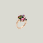 Image for Elizabeth Ring With Green And Pink Tourmaline, Ruby, Amethyst, And Diamonds