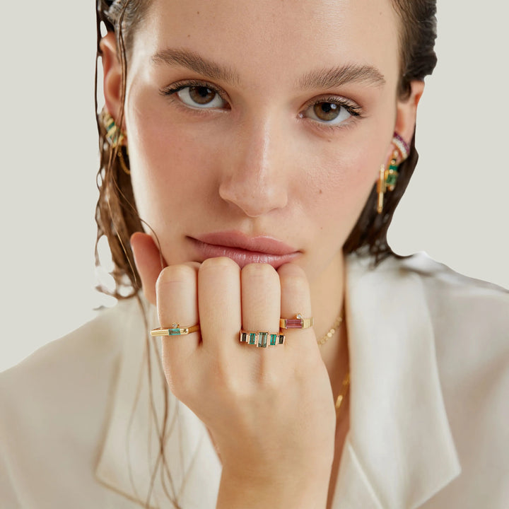 Image for La Mère Ring With Green Tourmaline And Diamond