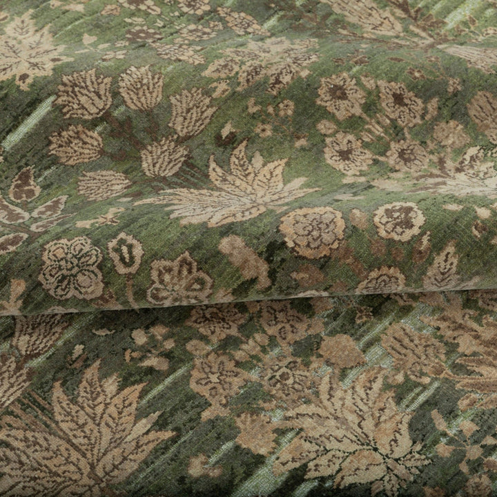 Image for Dark Gold & Green Transitional Wool Rug - 9' x 12'