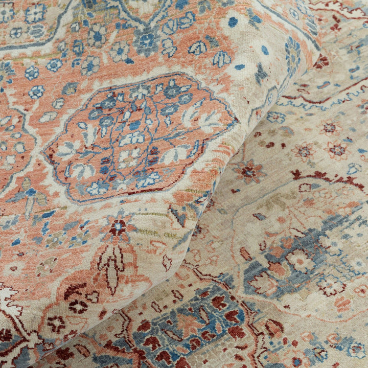 Image for Blue & Red Transitional Wool Rug - 10' x 14'