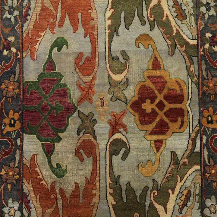 Blue & Grey Alchemy Traditional Wool Runner - 3' x 30'3"