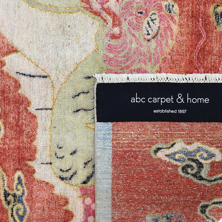 Red Alchemy Wool Linen Blend Rug - 4'11" x 5'1"