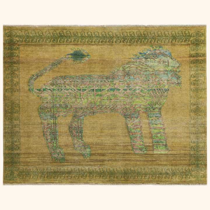 Gold Alchemy Transitional Wool Silk Blend Rug - 4'8" x 6'
