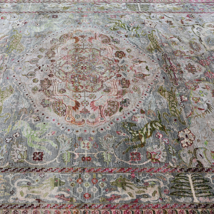 Grey Multicolored Alchemy Silk Rug - 8'10" x 11'10"