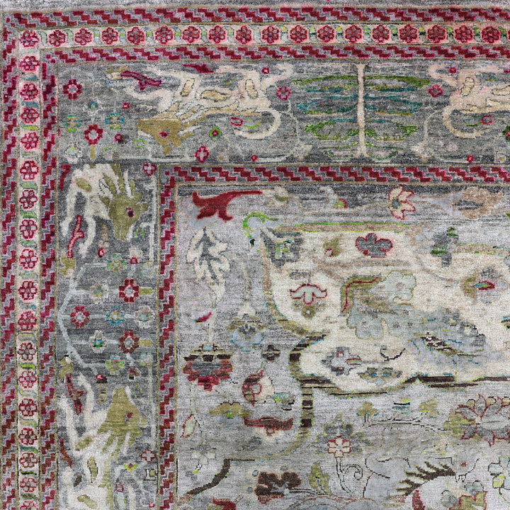 Grey Multicolored Alchemy Silk Rug - 8'10" x 11'10"