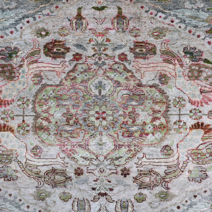 Grey Multicolored Alchemy Silk Rug - 8'10" x 11'10"