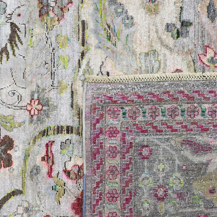 Grey Multicolored Alchemy Silk Rug - 8'10" x 11'10"