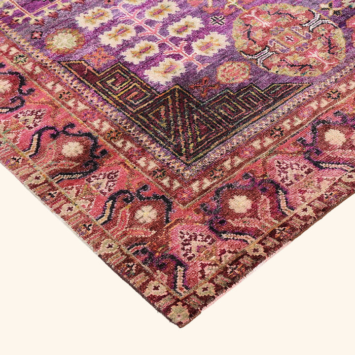 Purple & Red Alchemy Traditional Silk Rug - 8'4" x 11'4"