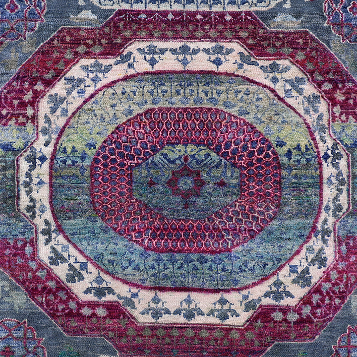 Blue & Purple Alchemy Transitional Silk Runner - 2'10" x 9'1"