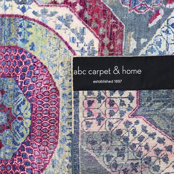 Blue & Purple Alchemy Transitional Silk Runner - 2'10" x 9'1"