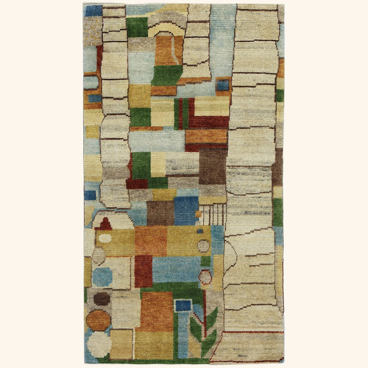 Multicolored Alchemy Contemporary Wool Rug - 3'1" x 5'8"