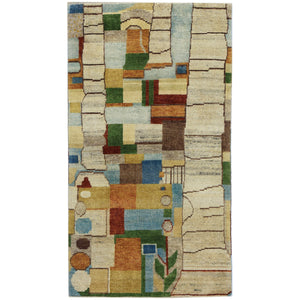 Multicolored Alchemy Contemporary Wool Rug - 3'1" x 5'8"