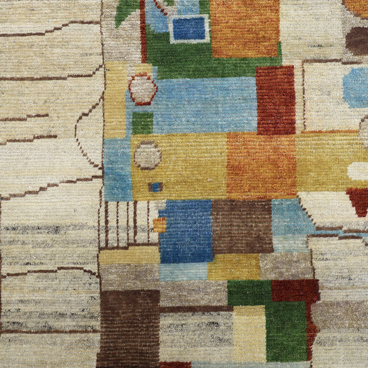 Multicolored Alchemy Contemporary Wool Rug - 3'1" x 5'8"