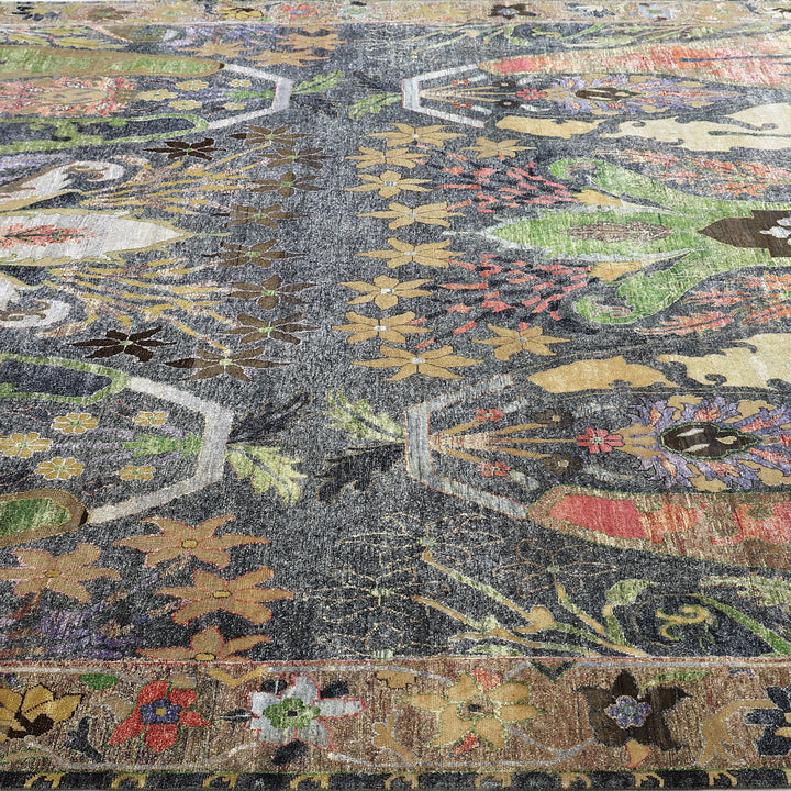 Dark Grey Multicolored Alchemy Wool Rug - 9'10" x 16'4"