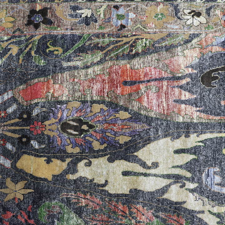 Dark Grey Multicolored Alchemy Wool Rug - 9'10" x 16'4"