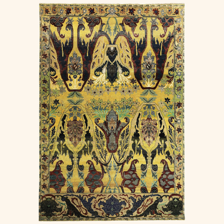 Gold Alchemy Traditional Wool Rug - 6'1" x 8'8"