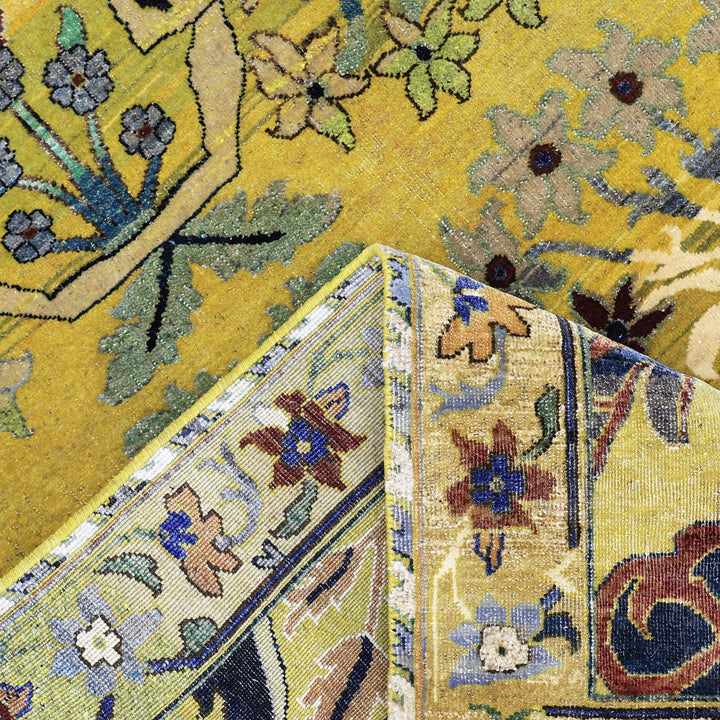 Gold Alchemy Traditional Wool Rug - 6'1" x 8'8"
