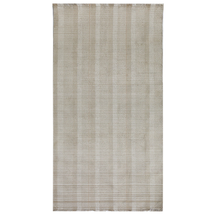 Light Brown Alchemy Contemporary Silk Rug - 3'2" x 5'10"