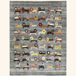 Grey Alchemy Contemporary Silk Rug - 8'11" x 11'11"