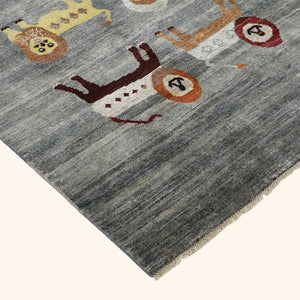 Grey Alchemy Contemporary Silk Rug - 8'11" x 11'11" - hover