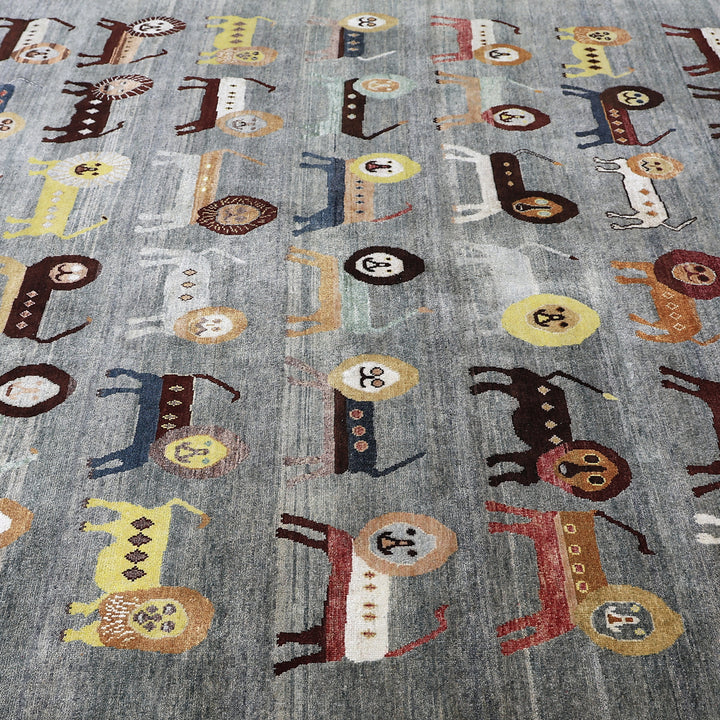 Grey Alchemy Contemporary Silk Rug - 8'11" x 11'11"