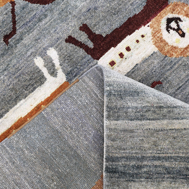 Grey Alchemy Contemporary Silk Rug - 8'11" x 11'11"