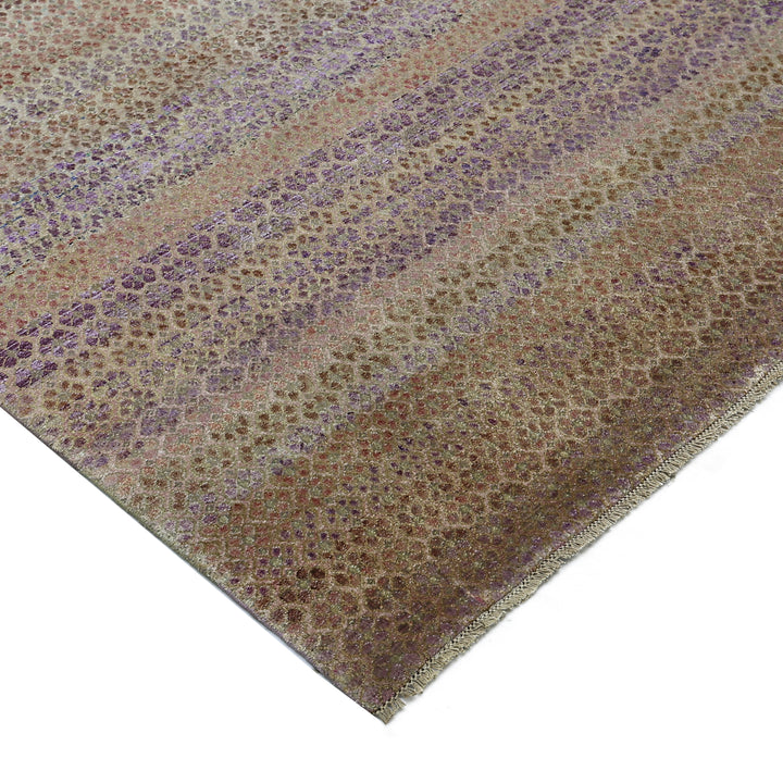 Purple Multicolored Alchemy Wool Silk Blend Rug - 9' x 13'4"