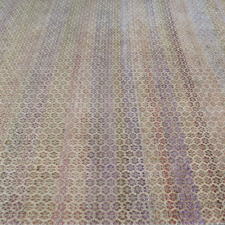 Purple Multicolored Alchemy Wool Silk Blend Rug - 9' x 13'4"