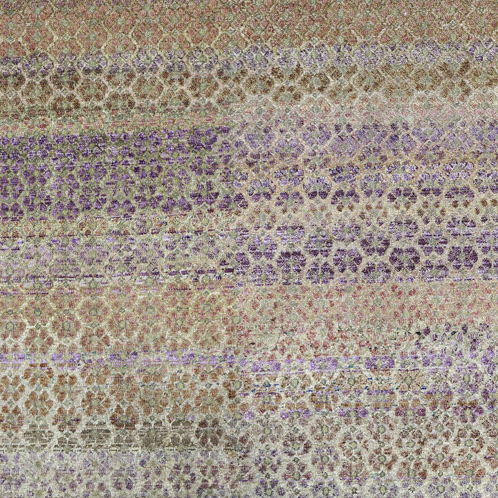Purple Multicolored Alchemy Wool Silk Blend Rug - 9' x 13'4"