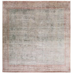 Grey & Pink Alchemy Traditional Silk Rug - 11'1" x 11'9"